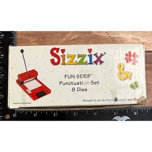 NEW 38-0603 Sizzix Fun Serif Punctuation Set of 8 Dies